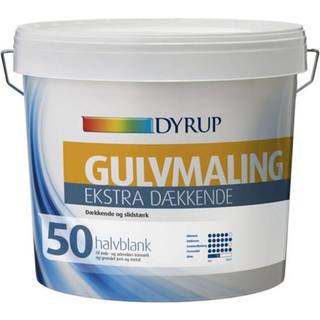 Dyrup Gulvmaling Vand Ekstra Dækkende Hvid - 4,5lt ✓ På lager - klar til levering og afhentning