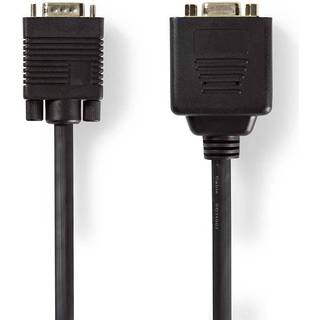 Nedis VGA kabel, 0.20m, Rundt - Sort