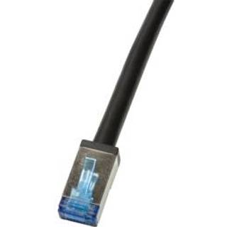 LogiLink Professional CAT 6a Kabel med afskærmning med folie og kobberfletning (SFTP 15m Patchkabel Sort --> På lager, levering hos dig 04-08-2026