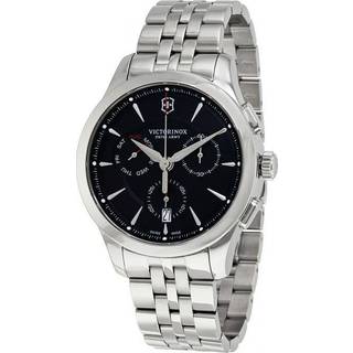 Victorinox Swiss Army Alliance Chronograph Black Dial Silver Stainless Steel Bracelet Men's Watch 241745