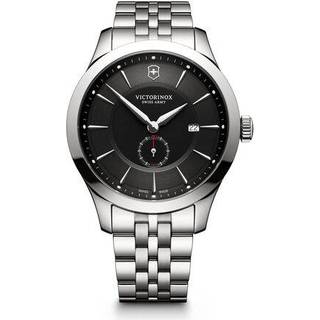 Victorinox Swiss Army Alliance Black Dial Silver Stainless Steel Bracelet Men's Watch 241762