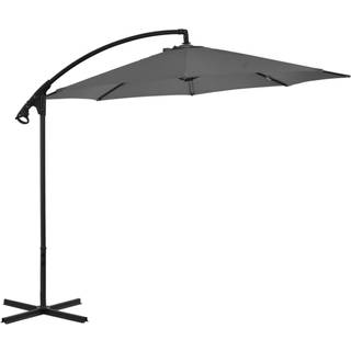 hængeparasol 300 cm stålstang terrakotta