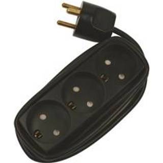 Stikdåser | T11 3R m/jord | 1,5m | Sort | Børnesikret