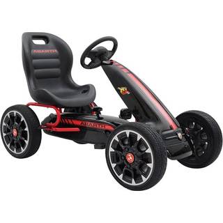 Abarth Gokart med gummihjul, sort