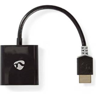 Nedis HDMI kabel   HDMI Stik   VGA Hun   1080p   Nikkelplateret   0.20 m   Lige   PVC   Sort   Plastikpose