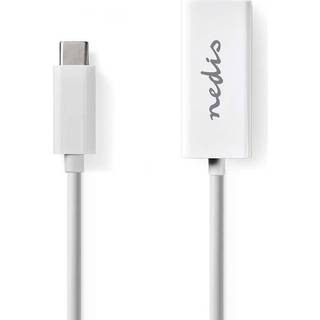Nedis USB-netværksadapter | USB 3.2 Gen 1 | 1000 Mbps | USB-C™ Han | RJ45 Hun | 0.20 m | Runde | Nikkelplateret | Tinkobber | Hvid | Konvolut