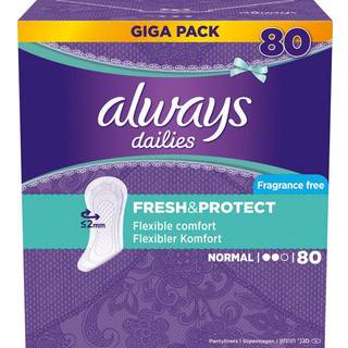 Always Daily Fresh Normal trusseindlæg Parfumefri 80 stk. - 80 stk.