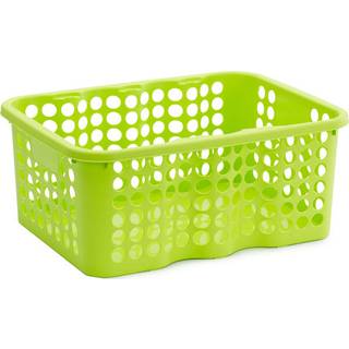 Opbevaringskurv i plast Nordiska Plast Rondo, sølv, 385 x 295 x 170 mm, 12 liter
