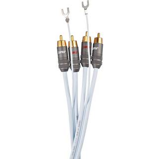 SUPRA PHONO kabel til grammofon (2x Phono han - han), isblå | 1,5 m | PRIS-MATCH