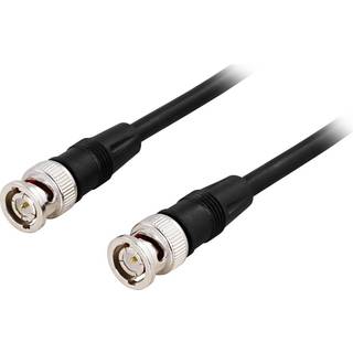 DELTACO Coaxial patch cable BNC male - male, RG59, 75 Ohm, 5m, black