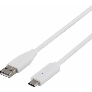 DELTACO, USB 2.0 kabel, USB-A han - USB-C han, 1.5m, sort