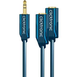 Clicktronic Casual minijack han / 2 x Phono hun - 0.1 m