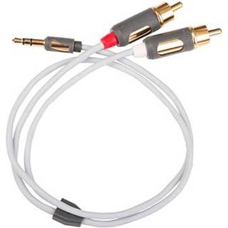 SUPRA Stereo Phono til MiniJack kabel, hvid | 50 cm | PRIS-MATCH