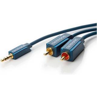 Clicktronic Lyd kabel 3,5 mm til 2x RCA - 5 m