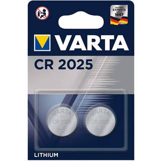 Varta CR2025 Bli Møntbatteri, 2 stk. ➞ På lager - klar til levering og afhentning
