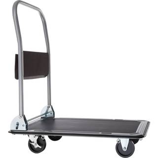 Ladvogn med bremser - sort,150 kg