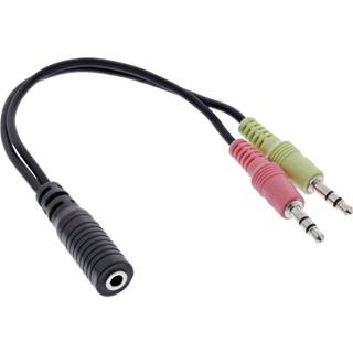 Headphone og mic headset til pc adapter kabel.