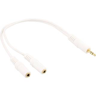Minijack Splitter kabel - 0.2 m - Hvid