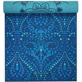 GAIAM 6 mm Premium Reversible Yoga Mat Yogamåtte størrelse 61 x 173 x 0,6 cm farve blå