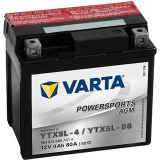 Varta 504 012 003 - 12V 4Ah (Motorcykelbatteri)