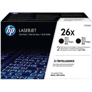 HP 26X / CF226XD 2-Pack High Capacity Black Toner - Lasertoner Sort