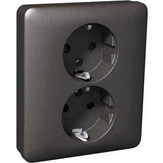 Schneider Electric Vægbeslag, 2-V Jordet, Exxact Primo, Antracit