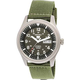Seiko 5 Sports Automatic Green Dial Green NATO Style Strap Men's Watch SNZG09K1