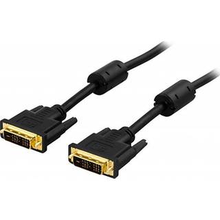 DELTACO DVI Single Link monitorkabel, DVI-D 18+1-pin han-han, guldplet