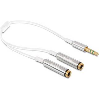 Delock High End Minijack Splitter kabel - 25 cm - Sort