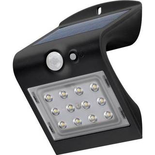 LED solcellelys til væg med bevægelsessensor - 1,5W Sort