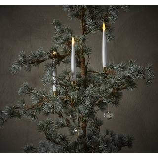 DACORE Juletræslys med 3D flamme med krystalholder - 10 stk.