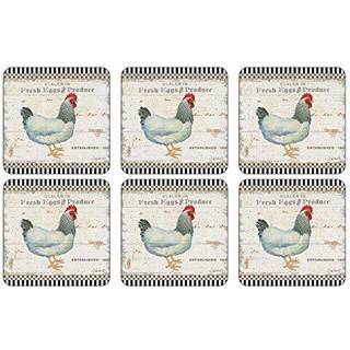 Pimpernel p? g?rdskamlingerne i g?rdene p? 6 kork backed br?tvarme og pletbestandig drinks coaster til bordpladsbeskyttelse m?ler 4 x 4