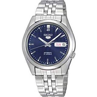 Seiko 5 Automatic Dark Blue Dial Silver Stainless Steel Men's Watch SNK357K1