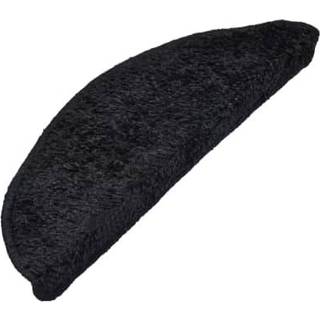 trappemåtter 15 stk. 65x21x4 cm sorte halvrunde store