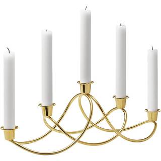 Georg Jensen Harmony lysestage forgyldt