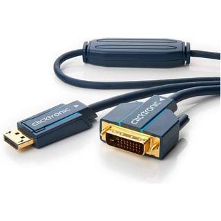 Clicktronic Displayport til DVI kabel | 3 meter | PRIS-MATCH