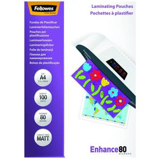 Fellowes lamineringslommer A4 80 mic mat