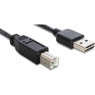 Delock EASY USB-A 2.0 Kabel han til USB-B 2.0 han 5m - Sort