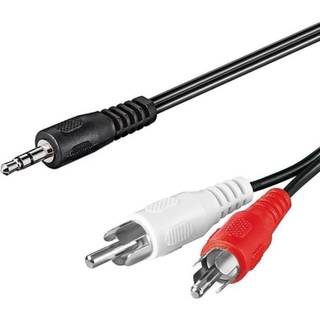stereo MiniJack - Phono RCA lydkabel (3.5 mm. MiniJack - 2x Phono R | PRIS-MATCH