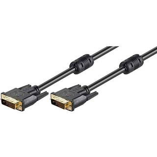 Goobay DVI-D Full HD-kabel Dual Link, forgyldt DVI-D-stik dual link (24 + 1 ben) > DVI-D-stik dual link (24 + 1 ben), 15 m
