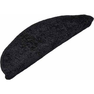 trappemåtter 15 stk. 56x17x3 cm sorte halvrunde