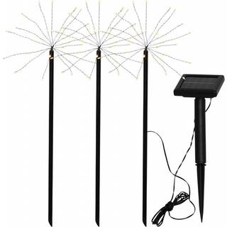 Star Trading - Solar Cell Lighting - Solar Cell Decoration Firework Solar - Black - 40 cm