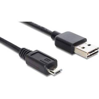 Delock Easy USB 2.0 kabel - USB-A / Micro-B - Sort - 3 m