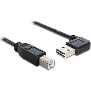 Easy USB 2.0 kabel - USB-A / USB-B - Vinklet - Sort - 2 m