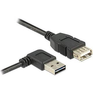 Delock USB 2.0 kabel - USB-A han / USB-A hun - Vinklet - 1 m