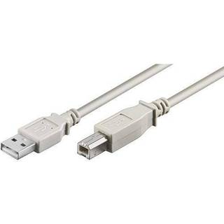 USB-A 2.0 til USB-A lade- og datakabel, grå, 3m