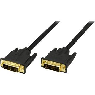 DELTACO, DVI Single Link monitorkabel, DVI-D han-han, 2m, sort