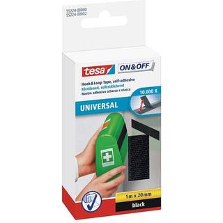 tesa On & Off Universal 20mm x 100cm Black