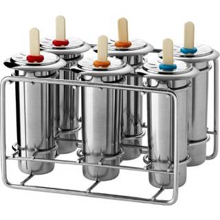 Pulito PopsicleMold Ispindeforme - 6 stk. - i Stativ - Rund