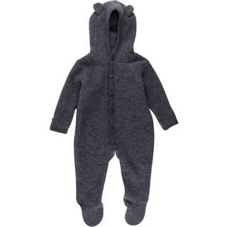 Fixoni Baby Heldragt i merinould - Dark Grey Melange - 74